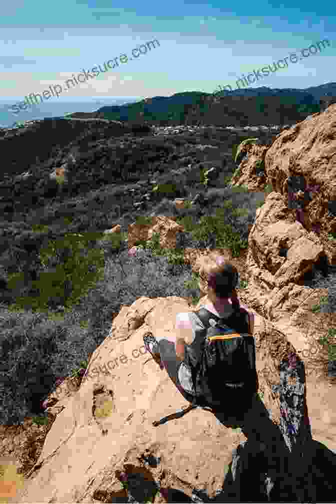 A Hiker On The Temescal Canyon Trail With Views Of The Los Angeles Skyline And The Pacific Ocean Day Hiking Los Angeles: City Parks / Santa Monica Mountains / San Gabriel Mountains