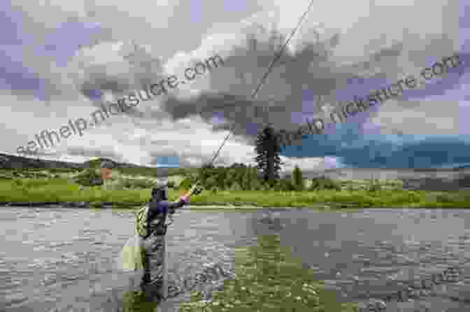 An Angler Casting A Line Into A Wild River, Surrounded By Dense Vegetation And Rugged Terrain Fishing The Wild Waters: An Angler S Search For Peace And Adventure In The Wilderness