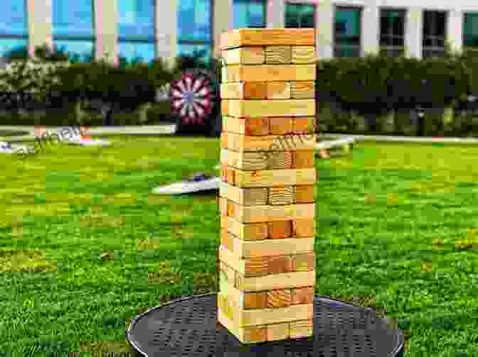 Image Of A Giant Jenga Tower With Players Carefully Removing Blocks Tag Toss Run: 40 Classic Lawn Games