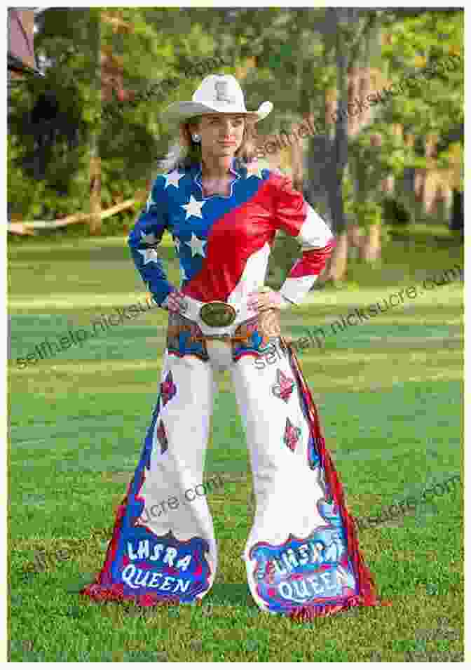 Rodeo Women Standing Next To An American Flag Oklahoma Rodeo Women (American Heritage)